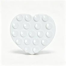 SONH 1PC Heart-Shaped Silicone Double-Sided Suction Cup 19-Piece Heart | Washable & Reusable, Firm Grip Without Falling Off | Suitable For Phone/Tablet Stand And Car Dashboard Mount - Upgraded Version In Multiple Colors - View 24