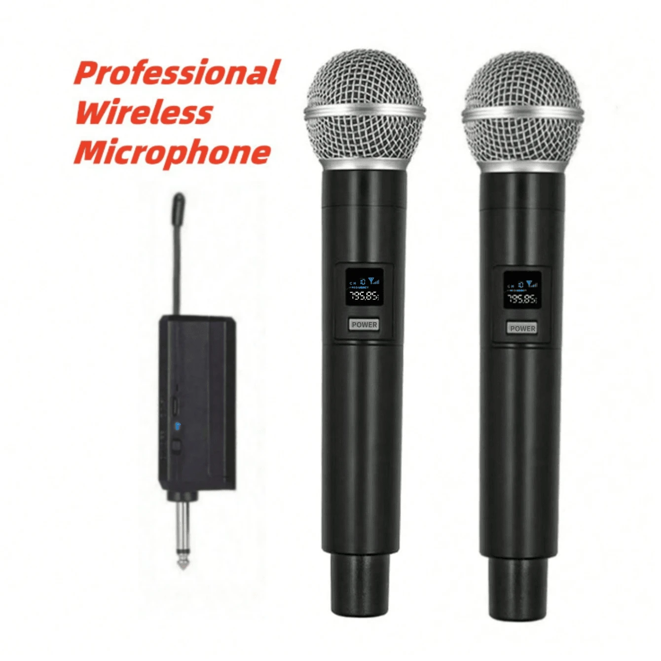 Portable Handheld Microphone, Wireless Microphone, Professional Handheld Unidirectional Moving Coil Noise Canceling Function, 6.35mm Plug, Blue, Suitable For Karaoke, Gaming, Live Streaming And Video Conferencing, Stylish Design | Sturdy Structure, Singing Microphone, 2 In 1 Wireless Microphone, Professional Handheld Microphone, Suitable For Karaoke, Parties, Churches, Performances, Recording
