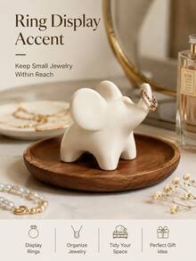 3D Printed Cute Elephant Figurine, Modern Minimalist Animal Sculpture, Creative Design Home Decor, Suitable For Living Room, Bedroom, Bookshelf And Office Desk Small Desktop Ornament, Housewarming Gift, Room Decoration - Multicolor - View 4