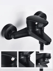 Multifunctional Triple Use Bathroom Water Mixer Valve, Wall-Mount Dual Handle Hot Cold Faucet Valve With Ceramic Core, Zinc Alloy Shower Bathtub Sink Accessories - Multi-color - View 9