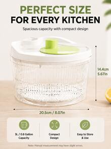 Multifunctional Salad Spinner And Strainer - Non-Rechargeable PP Manual Vegetable And Fruit Dehydrator With Strainer Basket, Convenient For Meal Preparation - Multicolor - View 6