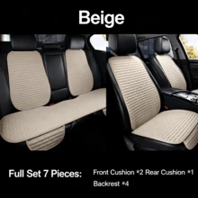 Full Set All-Season Linen Car Seat Covers, Breathable Non-Slip Seat Cushions, Wear-Resistant Skin-Friendly Easy To Clean, Full Coverage Design, Suitable For Sedan, SUV And Truck, Durable Car Interior Accessories, Perfect Holiday Gift For Car Owners - Cushion - View 21