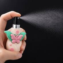 Cute Floral Mini Fragrance Spray Bottle, Refillable Travel Fragrance Atomizer, Designed With Butterfly And Leaf Pattern, Portable Empty Fragrance Spray/Bottle, Suitable For Handbags, Wallets, Pockets And Daily Use - Multicolor - View 2