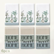 2/4/6pcs, Floral Pattern Printed Kitchen Towels, Ultra-Soft Microfiber High Absorbency Tea Towels, Dish Cloths, Cleaning Towels, Hand Towels, Suitable For Cooking, Baking, Wiping Cleaning And Kitchen Decoration, Kitchen Accessories, Daily Essentials - Multicolor - View 14