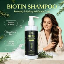 GZE Biotin Rosemary Shampoo With Hydrolyzed Keratin, 3-In-1 Volumizing Moisturizing Hair Care Shampoo, Suitable For All Hair Types, 250g - 250g - View 3