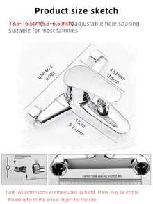 Multifunctional Triple Use Bathroom Water Mixer Valve, Wall-Mount Dual Handle Hot Cold Faucet Valve With Ceramic Core, Zinc Alloy Shower Bathtub Sink Accessories - Multi-color - View 4
