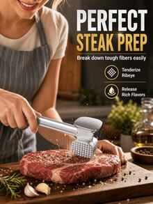 Double-Sided Meat Tenderizer Hammer, Aluminum Steak Hammer, Suitable For Beef, Chicken, Pork, Hanging Storage Household Cooking Meat Tenderizing Tool, Double-Sided Aluminum Steak Hammer Meat Tenderizer - View 10