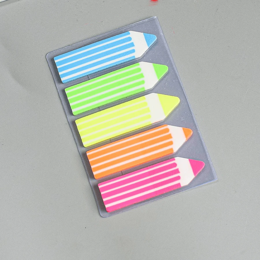 20pcs Cute Cartoon Semi-Transparent Index Sticky Notes, Student Note-Taking Key Point Marking Memo Paper, Back To School Season - A - View 1