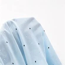 1 pieza Ropa para bebé recién nacido, Conjunto infantil 100% algodón, Patrón de dibujos animados bordado, Suave y cómodo, Mono de verano - Celeste - Ver 7