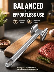 Double-Sided Meat Tenderizer Hammer, Aluminum Steak Hammer, Suitable For Beef, Chicken, Pork, Hanging Storage Household Cooking Meat Tenderizing Tool, Double-Sided Aluminum Steak Hammer Meat Tenderizer - View 5