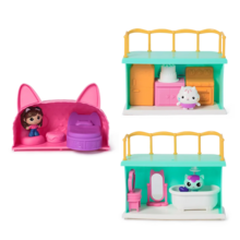 Gabby's Dollhouse Mini Dollhouse Set, Mercat, Cakey, Gabby Room Dollhouse Set, Game Set, Room Game Stickers - Multicolor - View 2