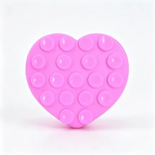 SONH 1PC Heart-Shaped Silicone Double-Sided Suction Cup 19-Piece Heart | Washable & Reusable, Firm Grip Without Falling Off | Suitable For Phone/Tablet Stand And Car Dashboard Mount - Upgraded Version In Multiple Colors - View 14