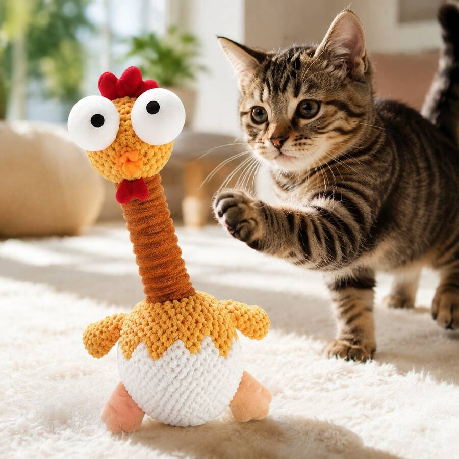 1pc Cat Spring Toy Set - Random Mixed Color Stretchable Colorful Plastic Spring Kitten Play Toy