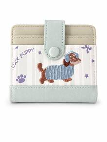 XD Dachshund Dog Pattern Women's Wallet - Cute Dachshund Dog Design, Zipper, Gold Hardware, Dachshund Dog Print - Compact Card Holder And Coin Purse, Large Capacity Short Wallet, Cute Coin Purse - Multicolor - View 11