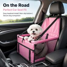 Small To Medium Dog High-Quality Waterproof Pet Car Seat, Portable Foldable Cat/Dog Carrier, Adjustable Straps And Secure Storage Compartment For Precise Fit On Front Seat, Stable And Non-Shaking, Suitable For Cats And Dogs Car Accessories - Multicolor - View 1