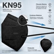Caja De Cubrebocas Negro Para Adulto Kn95 20 Pz - Negro - Ver 7