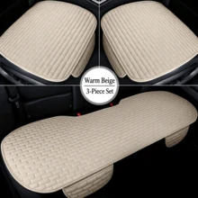 Full Set All-Season Linen Car Seat Covers, Breathable Non-Slip Seat Cushions, Wear-Resistant Skin-Friendly Easy To Clean, Full Coverage Design, Suitable For Sedan, SUV And Truck, Durable Car Interior Accessories, Perfect Holiday Gift For Car Owners - Cushion - View 23