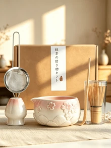 5pcs/1pc Embossed Flower Gradient Pink/Gradient Green Matcha Tea Set, Matcha Tea Set, Complete Matcha Tool Set, Full Matcha Tools, Matcha Whisk Set, Matcha Tools, Matcha, Matcha Plate, Matcha Tools, Cup, Matcha Related Products, Including Matcha Bowl, Matcha Whisk, Matcha Cup, Matcha Whisk, Matcha Spoon, Tea Bowl Set - Multicolor - View 8
