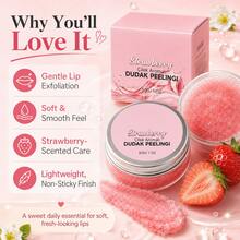 Scrub Bibir Stroberi, Melembapkan dan Mengelupas, Tidak Lengket, Membuat Bibir Lembut dan Halus, 30g - Strawberry - View 8