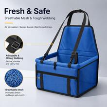 Small To Medium Dog High-Quality Waterproof Pet Car Seat, Portable Foldable Cat/Dog Carrier, Adjustable Straps And Secure Storage Compartment For Precise Fit On Front Seat, Stable And Non-Shaking, Suitable For Cats And Dogs Car Accessories - Multicolor - View 5