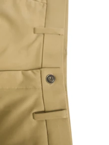 Men's Khaki Tapered Suit Pants, Business Casual Style, Soft Low-Stretch Fabric, Side Pockets, Suitable For Commuting, Beach Travel And Formal Occasions - Khaki - View 3