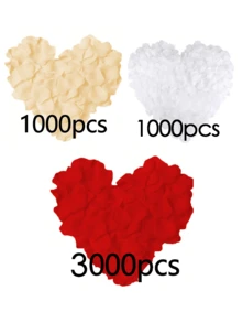 10,000片人造絲綢玫瑰花瓣，紅色玫瑰花瓣，玫瑰花瓣裝飾，永恆玫瑰花瓣，房間裝飾，婚禮走道花瓣，婚禮裝飾，節日花瓣。可用於求婚玫瑰花瓣，浪漫婚禮裝飾，婚禮走道花瓣。 - 彩色 - 查看 18