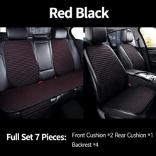 Full Set All-Season Linen Car Seat Covers, Breathable Non-Slip Seat Cushions, Wear-Resistant Skin-Friendly Easy To Clean, Full Coverage Design, Suitable For Sedan, SUV And Truck, Durable Car Interior Accessories, Perfect Holiday Gift For Car Owners - Cushion - View 24