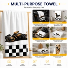 2/4/6pcs, Dog Pattern Printed Kitchen Towels, Super Soft Microfiber Highly Absorbent Tea Towels, Dish Cloths, Cleaning Towels, Hand Towels, Suitable For Cooking, Baking, Wiping Cleaning And Kitchen Decor, Kitchen Accessories, Daily Essentials - Multicolor - View 9