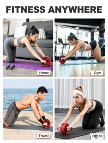 Ab Roller, Abdominal Muscle Exercise Equipment, Home Fitness Exercise Wheel, Gym, Sports, Gym, Home Exercise, Abdominal Exercise Wheel, Abdominal Exercise Roller - Multicolor - View 4