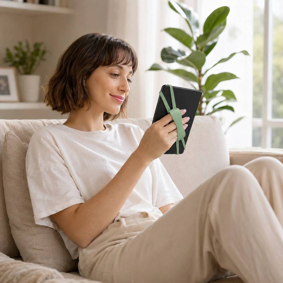 1/2pcs Comfortable Hand Strap, Suitable For Kindle And Tablets, Kindle Accessories, Convenient For Reading In Bed, And Lightweight Grip Holder, Compatible With 4.7-8 Inch Paperwhite/Oasis/E-Readers/Phones - A - View 1