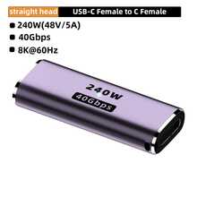 1pc USB4 Type-C To Type-C Angled Adapter, Supports PD240W 40Gbps 8K@60Hz Audio/Video Transmission, Compatible With Phones, Tablets, Laptops And Other Devices - Purple - View 12