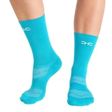 Adult Polyamide Running Socks 3D Cuff Breathable Thermal Comfort High Performance Spinning Cycling - Turquoise - View 2