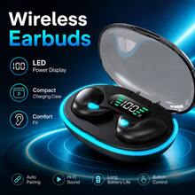 Earbud Nirkabel dengan Indikator Baterai LED, Kontrol Tombol, Kotak Pengisian Daya Ringkas, Pas dan Nyaman, Suara Stereo, Cocok untuk Olahraga, Perjalanan, Kerja, dan Acara Lainnya, Unisex, Baterai 150mAh Terintegrasi - View 8