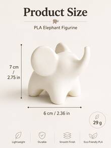 3D Printed Cute Elephant Figurine, Modern Minimalist Animal Sculpture, Creative Design Home Decor, Suitable For Living Room, Bedroom, Bookshelf And Office Desk Small Desktop Ornament, Housewarming Gift, Room Decoration - Multicolor - View 10
