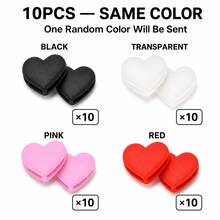 10 Pieces Anti-Slip Glasses Ear Hooks, Colorful Heart Shape, Made Of Soft Silicone, Comfortable Ear Grips, Suitable For Glasses And Sports Glasses, Anti-Slip Ear Brackets - Multicolor - View 12
