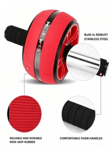 Ab Roller, Abdominal Muscle Exercise Equipment, Home Fitness Exercise Wheel, Gym, Sports, Gym, Home Exercise, Abdominal Exercise Wheel, Abdominal Exercise Roller - Multicolor - View 7