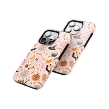 Casing Ponsel Halloween, Casing Ponsel Musim Gugur yang Menyeramkan & Lucu, Kompatibel dengan iPhone 17 16 15 14 Pro Max Plus 13 12 11 - Jeruk - View 5