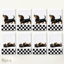 2/4/6pcs, Dog Pattern Printed Kitchen Towels, Super Soft Microfiber Highly Absorbent Tea Towels, Dish Cloths, Cleaning Towels, Hand Towels, Suitable For Cooking, Baking, Wiping Cleaning And Kitchen Decor, Kitchen Accessories, Daily Essentials - Multicolor - View 13