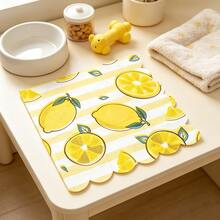 80 Pcs 13 * 13 Inch Lemon Printed Disposable Napkins With Wavy Lace Design, Suitable For Summer Parties, Picnics, Barbecues, Birthday Parties, Daily Home Use, Pool Parties, Cafes, Fruit Themed Table Decoration, And Tabletop Decoration. - View 11