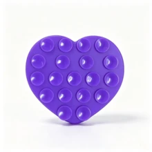 SONH 1PC Heart-Shaped Silicone Double-Sided Suction Cup 19-Piece Heart | Washable & Reusable, Firm Grip Without Falling Off | Suitable For Phone/Tablet Stand And Car Dashboard Mount - Upgraded Version In Multiple Colors - View 13