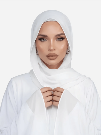 1pc Women's Solid Color Chiffon Hijab Scarf, Simple Fashionable Elegant Headscarf