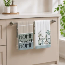 2/4/6pcs, Floral Pattern Printed Kitchen Towels, Ultra-Soft Microfiber High Absorbency Tea Towels, Dish Cloths, Cleaning Towels, Hand Towels, Suitable For Cooking, Baking, Wiping Cleaning And Kitchen Decoration, Kitchen Accessories, Daily Essentials - Multicolor - View 4