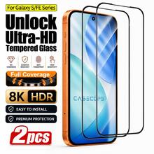 CASECOPS 2片裝超高清鋼化玻璃螢幕保護貼，適用 Galaxy S/FE S26 Ultra/S26 Plus/S26、S25 Ultra/S25 Plus/S25/S25 Edge、S24/S23/S22/S21/FE 系列，支援指紋解鎖，9H 防刮耐摔，全螢幕覆蓋，無塵自動安裝，防指紋疏油塗層，清晰 4K 顯示，無縫支援 Face ID 相容，超薄、相容手機殼 - 2片 - 查看 25