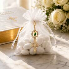 20Pcs St Jude Cross Keychain Ornaments, Religious Saint Jude Medal Bag Decorations, Baptism Communion Confirmation Guest Thank You Gifts, Catholic Church Event Favors - Cut-out Holy Father Cross - View 6
