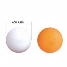5/10/20/50pcs 40mm Matte Yellow & White Durable PP Material Rust-Proof Table Tennis Balls, Suitable For Adult Practice And Recreation - Multicolor - View 2