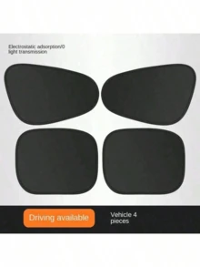 4pcs Magnetic Car Window Sunshade, Upgraded Titanium Silver Fabric, Full Blackout UV Protection, Heat Insulation Privacy Shade, Strong Magnetic Easy Installation, Universal For Sedan SUV Truck Side Windows - Multicolor - View 17