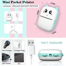 Student Mini Pocket Printer, Portable Bluetooth Thermal Printer, Wireless High-Definition Instant Photo & Label Printing, Compact Study Supplies, Birthday & Christmas Gift - Multicolor - View 4