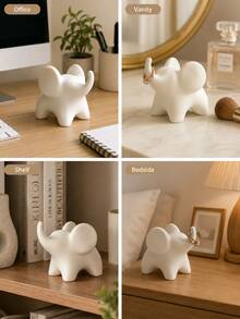 3D Printed Cute Elephant Figurine, Modern Minimalist Animal Sculpture, Creative Design Home Decor, Suitable For Living Room, Bedroom, Bookshelf And Office Desk Small Desktop Ornament, Housewarming Gift, Room Decoration - Multicolor - View 9