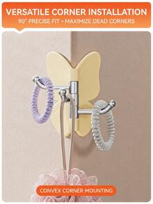 Multi-Functional Heavy Duty Rotating Butterfly Hooks-Drill-Free Adhesive Swivel Hooks With Adjustable Wings And Trident Hooks,Suitable For Indoor AndOutdoor Corners,Bathroomsand Kitchens-No Installation Required,Hangs Towels And Kitchen Utensils - Multicolor - View 11