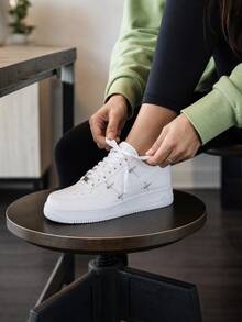 Nike Women's Air Force 1 AF1 Cushioned Sneakers CT1990-100 - White - View 3